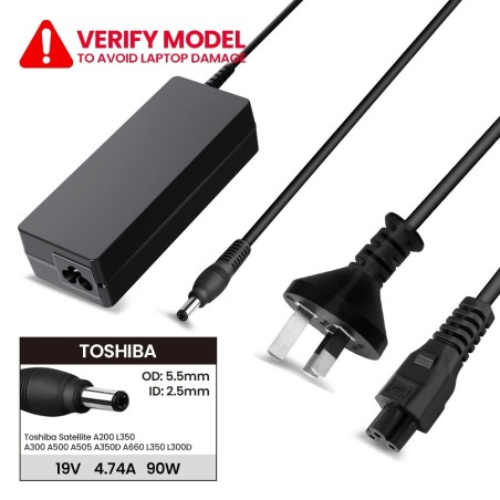 Laptop Power Adapter TA901905525 For Toshiba Satellite A200 L350 A300 A500 A505