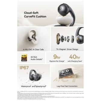 Premium Bowie MC1 Pro Open-Ear TWS Earbuds - White | Australia