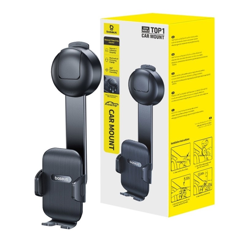 Premium PrimeTrip C03 Air Clamping Car Mount (Suction Cup