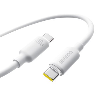 Premium Foamed Silicone Fast Charging Data Cable USB-C to USB-C 100W - Black