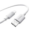 Premium Foamed Silicone Fast Charging Data Cable USB-A to Lightning 2.4A - White