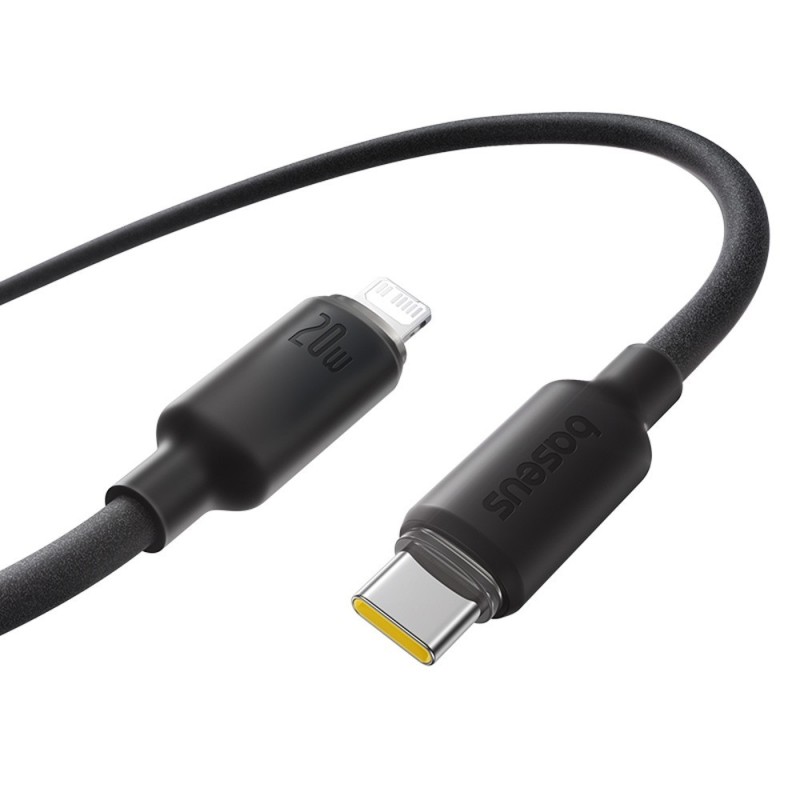 Premium Foamed Silicone Fast Charging Data Cable USB-C to Lightning 20W - White
