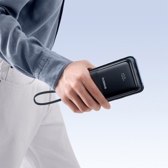 Premium Lipow Dual-Cable Power Bank with Digital Display 20000mAh 22.5W - Black