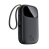 Premium EnerFill FC31 Digital Display Power Bank with 2 Built-in Cables - Purple