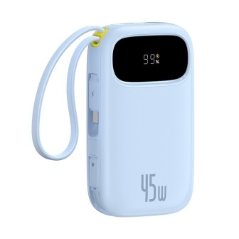 Premium EnerFill FC31 Digital Display Power Bank with 2 Built-in Cables - Purple