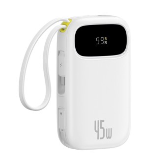 Premium EnerFill FC31 Digital Display Power Bank with 2 Built-in Cables - Blue