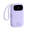 Premium EnerFill FC31 Digital Display Power Bank with 2 Built-in Cables - Blue
