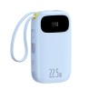 Premium EnerFill FC31 Digital Display Power Bank with 2 Built-in Cables - White