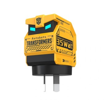 Transformers 35W PD Fast Charger TF-K21 GaN USB A + Type C Dual Port - Yellow