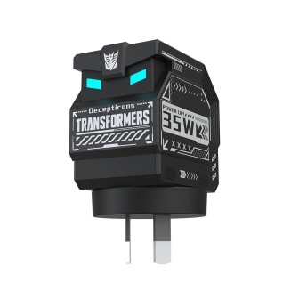 Transformers 35W PD Fast Charger TF-K21 GaN USB A + Type C Dual Port - Black