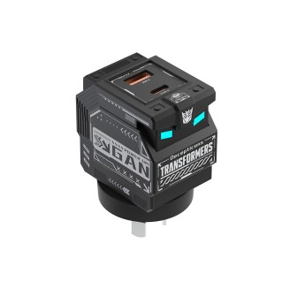 Transformers 35W PD Fast Charger TF-K21 GaN USB A + Type C Dual Port - Black