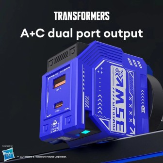 Transformers 35W PD Fast Charger TF-K21 GaN USB A + Type C Dual Port - Black