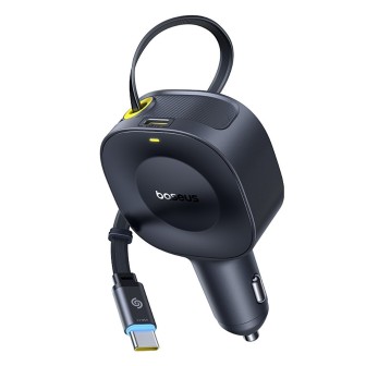 Premium PrimeTrip VR2 Car Charger With Retractable Cable C+C