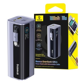 Premium EnerGeek GR11 Power Bank With Retractable Cable 10,000mAh