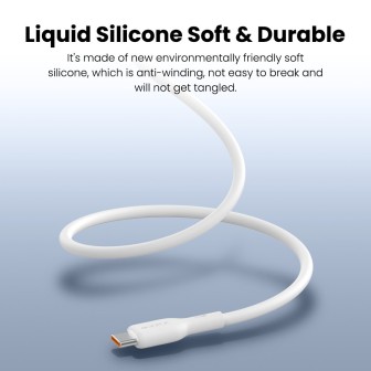Premium PowerWire II Series Liquid Silicone Charging Data Cable USB-A to - Black