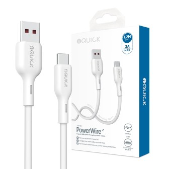 Premium PowerWire II Series Liquid Silicone Charging Data Cable USB-A to - Black