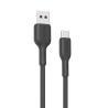 Premium PowerWire II Series Liquid Silicone Charging Data Cable USB-A to - Black