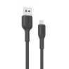 Premium PowerWire II Series Liquid Silicone Charging Data Cable USB-A to - Black