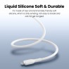 Premium PowerWire II Series Liquid Silicone Charging Data Cable USB-A to - White