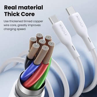 Premium PowerWire II Series Liquid Silicone Charging Data Cable USB-C to - Black