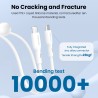 Premium PowerWire II Series Liquid Silicone Charging Data Cable USB-C to - White