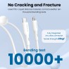 Premium PowerWire II Series Liquid Silicone Charging Data Cable USB-C to - White