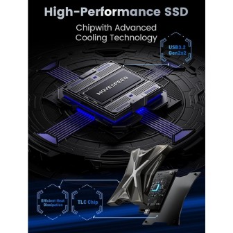 Premium Magnetic RX20 2000MB/s Read with RGB Streamer Light Portable SSD
