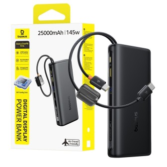 Premium EnerFill FC41 Digital Display Power Bank with Dual Built-in USB-C Cables