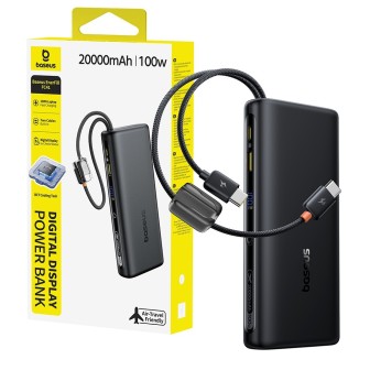 Premium EnerFill FC41 Digital Display Power Bank with Dual Built-in USB-C Cables