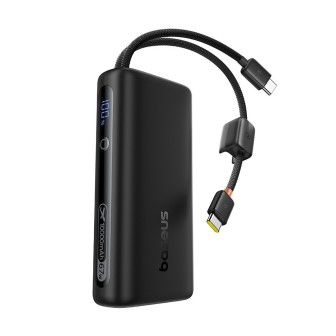 Premium EnerFill FC41 Digital Display Power Bank with Dual Built-in USB-C Cables