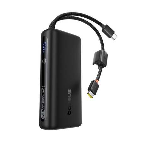 Premium EnerFill FC41 Digital Display Power Bank with Dual Built-in USB-C Cables