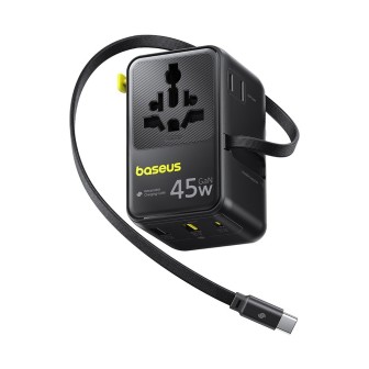 Premium PicoGo AG11 Universal Travel Adapter with Retractable Cable 2AC+2U+2C