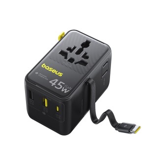 Premium PicoGo AG11 Universal Travel Adapter with Retractable Cable 2AC+2U+2C