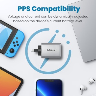 Premium NANO ENERGY 2 45W PD3.0 USB-C and USB-A Ports Charging Adapter