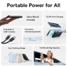 EnerFill FC11 Digital Display Power Bank with Dual Built-in Cables - Beige