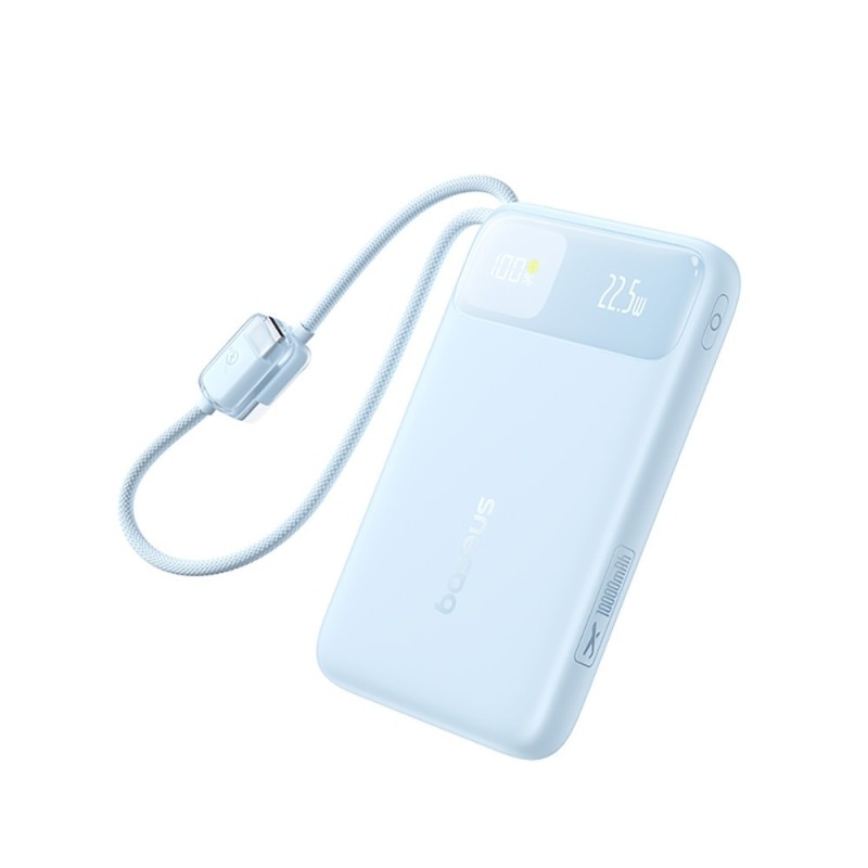 Premium EnerFill FC11 Digital Display Power Bank with Dual Built-in - Blue