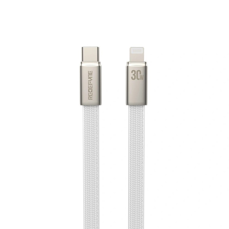 REDEFYNE USB-C to Lightning Braided Core Silicone Fast Charging Cable - White