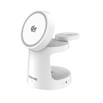 REDEFYNE Qi2.2 25W 3-in-1 Foldable Magnetic Wireless Charger - White