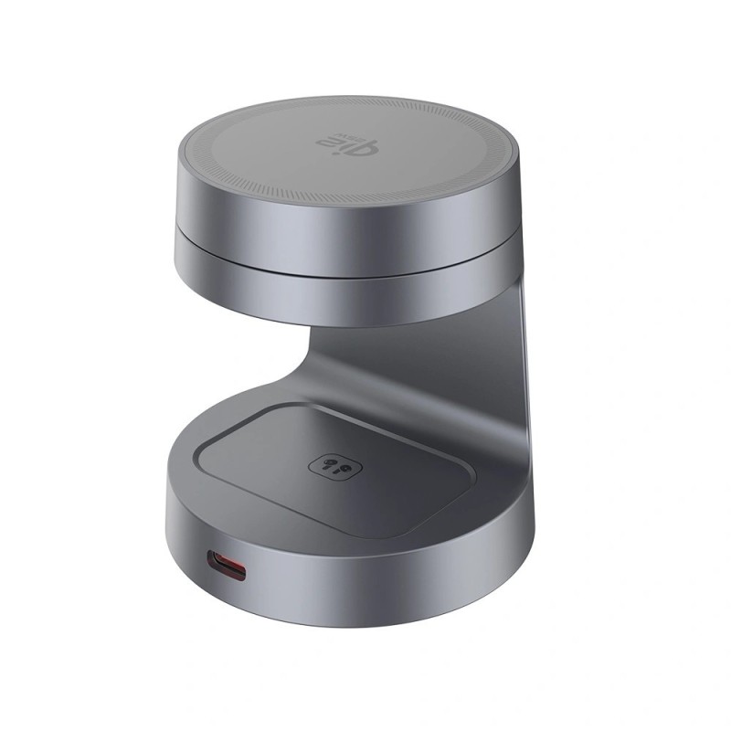 REDEFYNE Qi2.2 25W 3-in-1 Foldable Magnetic Wireless Charger - Gun Metal