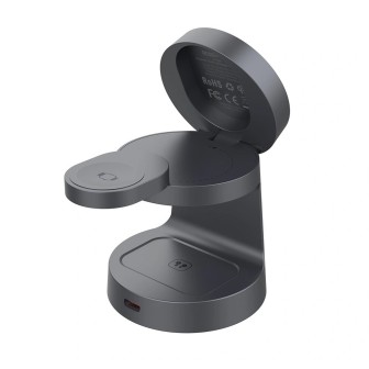 REDEFYNE Qi2.2 25W 3-in-1 Foldable Magnetic Wireless Charger - Gun Metal