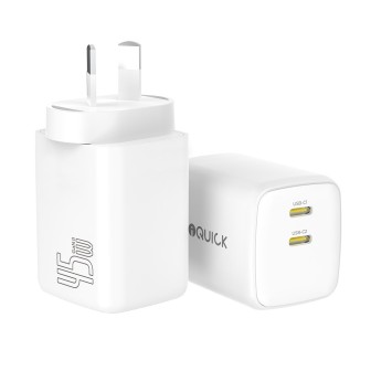 Premium NANO ENERGY 2 45W PD3.0 Dual USB-C Ports Charging Adapter