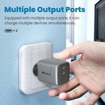 Premium NANO ENERGY 2 45W PD3.0 Dual USB-C Ports Charging Adapter