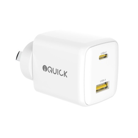 Premium NANO ENERGY 2 30W PD3.0 USB-C and USB-A Ports Charging Adapter