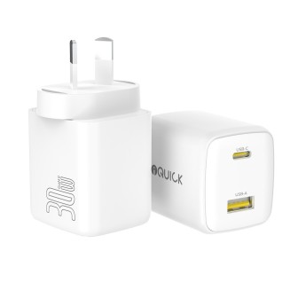 Premium NANO ENERGY 2 30W PD3.0 USB-C and USB-A Ports Charging Adapter
