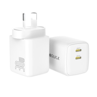 Premium NANO ENERGY 2 30W PD3.0 Dual USB-C Ports Charging Adapter