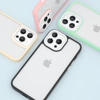 Thumbnail for Candy Color Shockproof Hybrid Bumper Case Cover for iPhone 13 Pro Max - Black