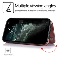 Thumbnail for Back Flip Leather Wallet Cover Case for iPhone 15 - Black