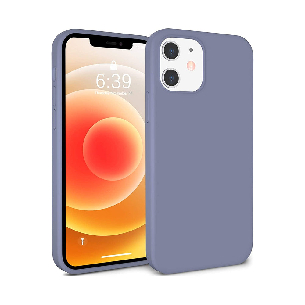 Liquid Silicone Case Cover for iPhone 12 / 12 Pro - Black