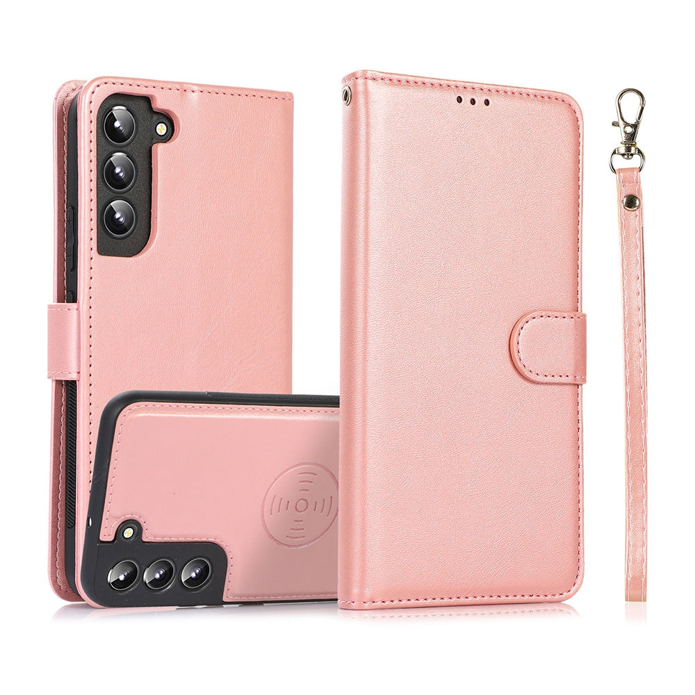 Samsung Galaxy S22 Plus Leather Wallet Flip MagSafe Case Cover - Black