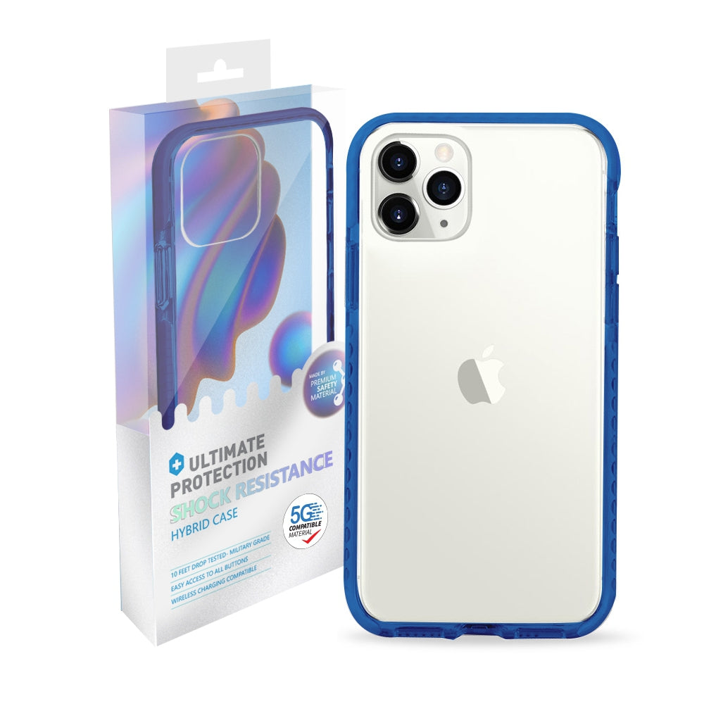 iphone-12-clear-shockproof-case-cover-blue-21789 Blue